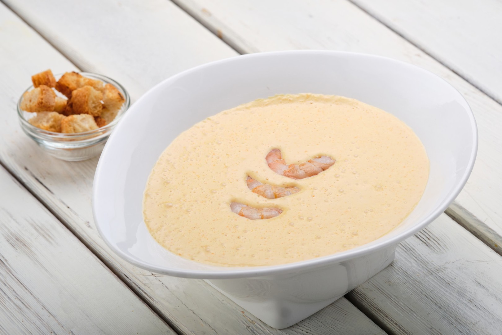 Сливочный крабовый крем-суп с креветками, 300 г